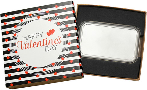 SilverTowne Natural Kraft Paper Gift Box with Valentine Box Sleeve & Capsule - Product Packaging [Add $7.00]